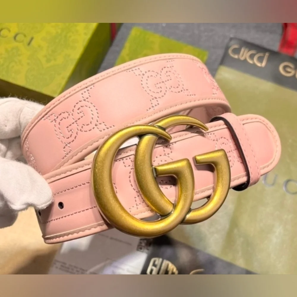 New Pink GG Style Belt - Picture 1 of 5